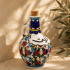 Handmade Ceramic Olive Oil Jug 11×11×20 cm – Oil Dispenser with Zatoun, Olive Tree & Colorful Designs