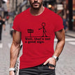 Mens Printed Casual Comfort Short-Sleeve Top