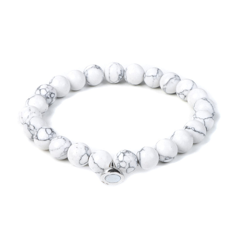 Lava Volcanic Stone Couple Magnetic Clasp Bracelet – 7 Stone Styles