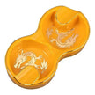 Portable 8-shaped Double Smoke Groove Ceramic retro Cigar Ashtray
