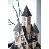 10x8.3x13.5 Cardboard Lighted Haunted House, Black Beige Tabletop Holiday Halloween Decor, Battery Powered