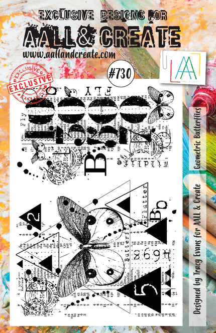 AALL and Create Stamp Set - 730 - Geometric Butterflies