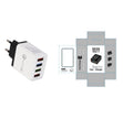 4-Port USB Wall Charger with Quick Charge 3.0 – EU, UK & US Plug | Multi-Colour