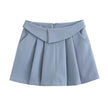 European And American Style College Style High Waist Mini Pleated Skirt