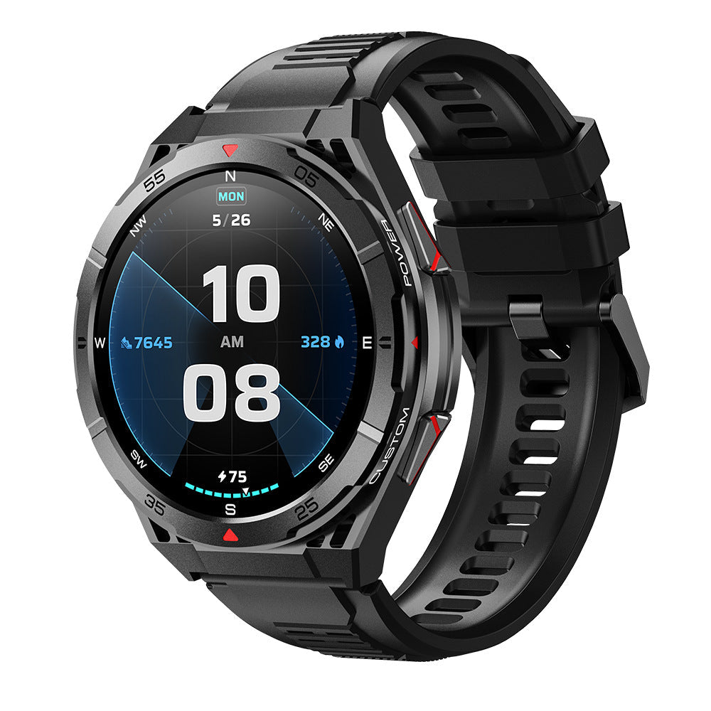 Blood Oxygen & Pressure Compass Fitness Tracker Smart Watch – Outdoor Sport Health Monitor