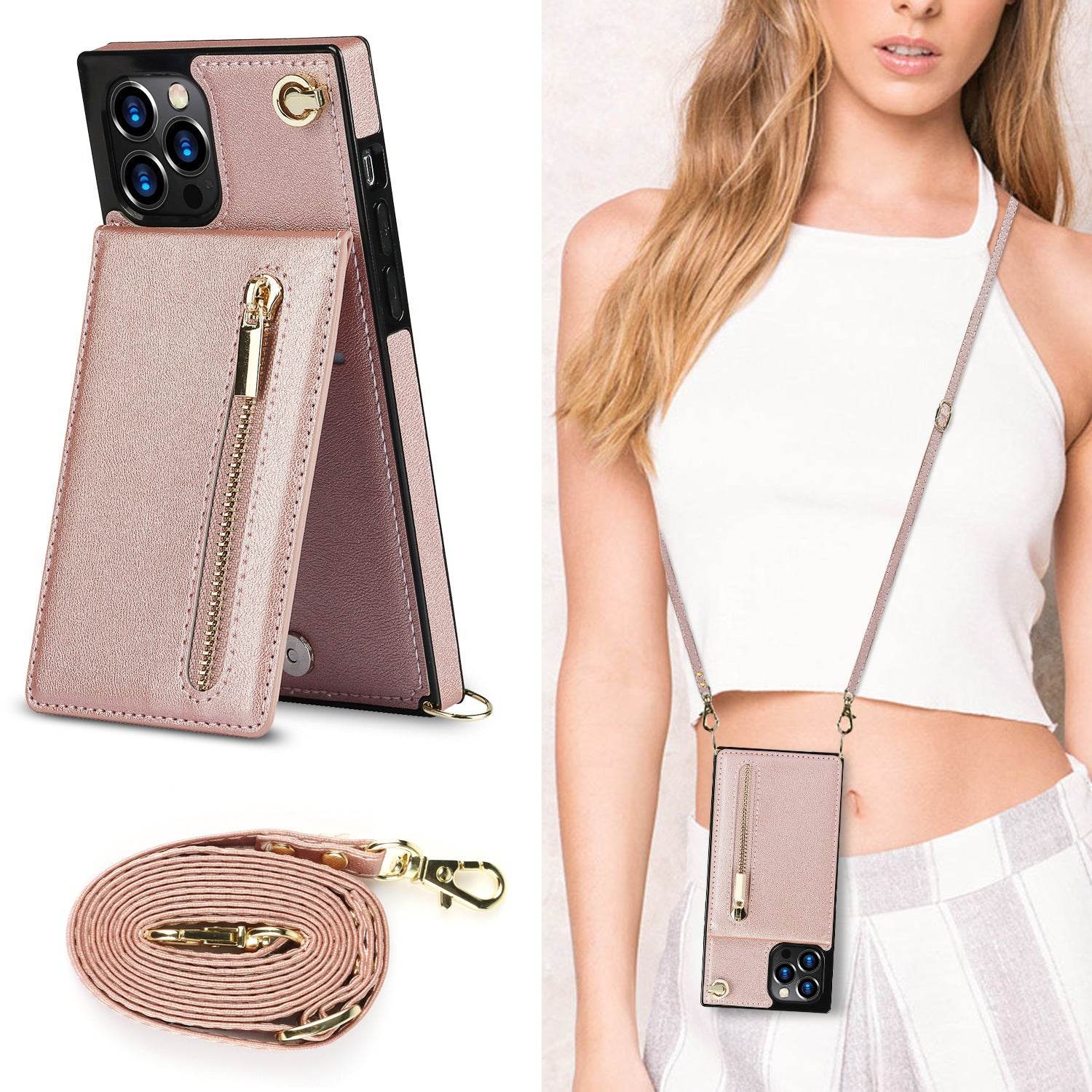 Samsung leather Crossbody Phone Case Card Holder Wallet leather case