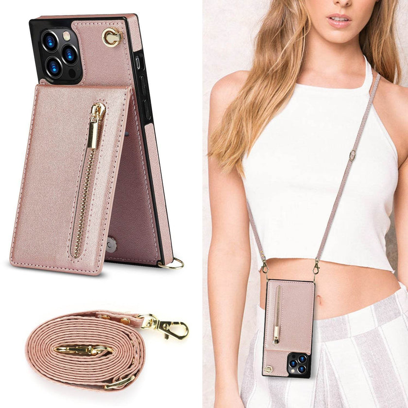 Samsung leather Crossbody Phone Case Card Holder Wallet leather case