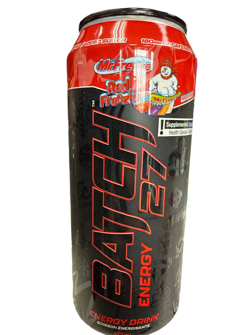 Batch 27 Zero Sugar Mr. Freeze Limited Edition Red Freezie Energy 473ML - Canadian Edition