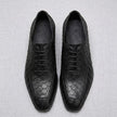 Men's Dragon Scale Pattern Formal Leather Derby Shoes | British Style