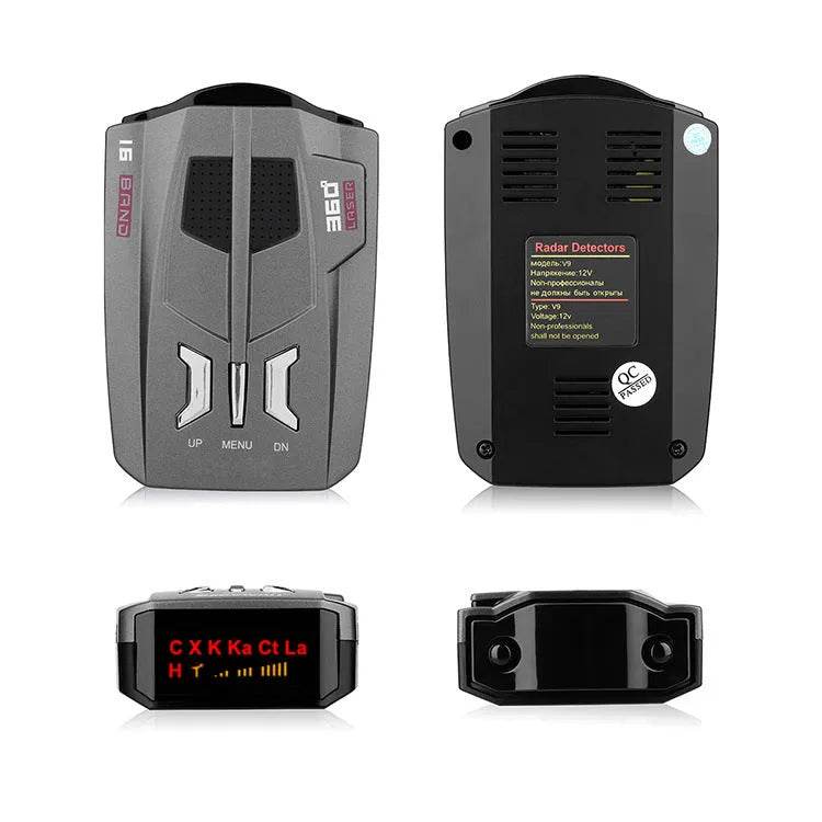 V9 Car Radar Speed Detector Laser 360° Voice Alert Mobile Speedometer