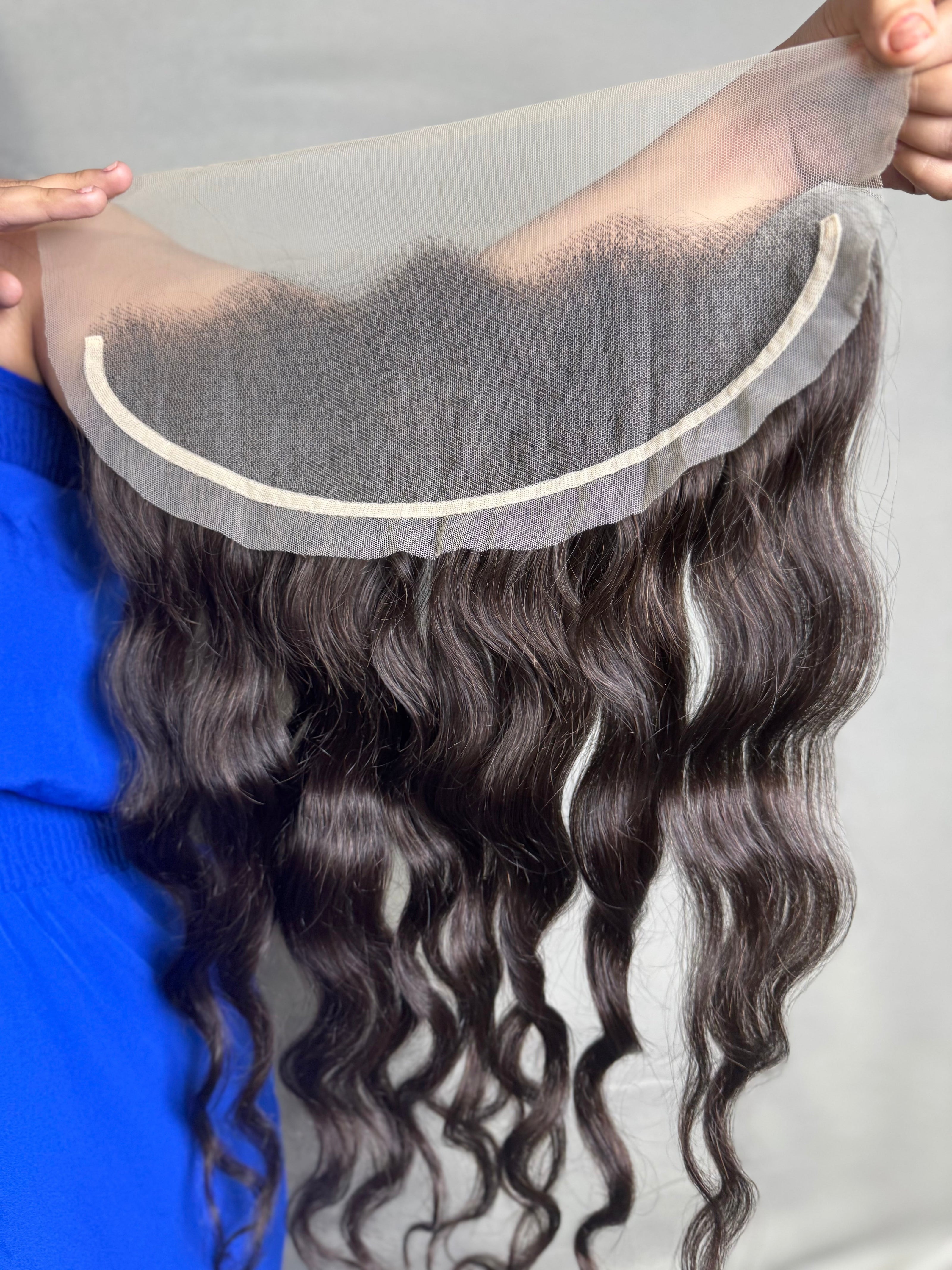 Cheveux indiens vierges pour perruque frontale