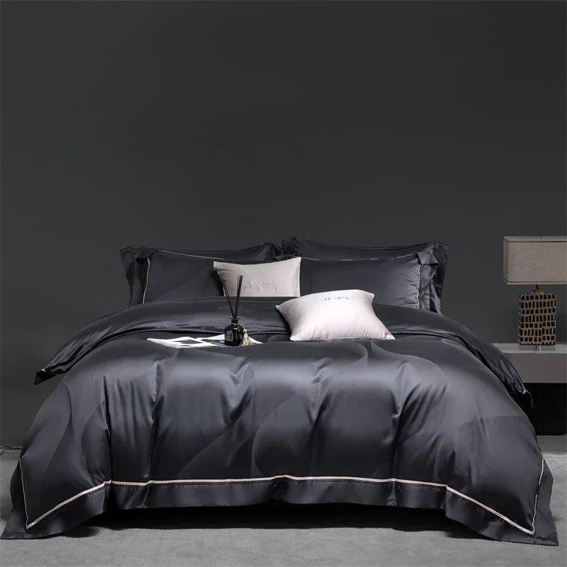 Luxury bed sets -  Horse Cotton Jacquard Four Piece Set - Cotton Bed Sheet And Duvet Cover