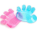 Silicone Pet Bath Grooming Glove – Dog & Cat Massage Brush (Pink & Blue)