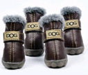 Dog Winter Snow Boots – Waterproof Non-Slip PU Paw Shoes for Small & Medium Dogs (10 Colours, Sizes 1–5 & S–XXL)