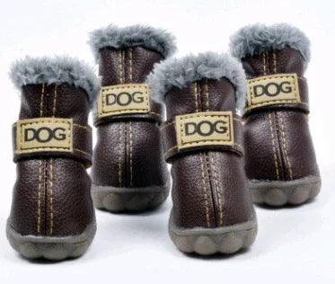 Dog Winter Snow Boots – Waterproof Non-Slip PU Paw Shoes for Small & Medium Dogs (10 Colours, Sizes 1–5 & S–XXL)