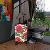 Floral Rose Suitcase – Vintage Red Roses Carry-On Travel Luggage