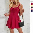 Elegant Chic plain color Sleeveless A-line Casual Summer Mini Dress