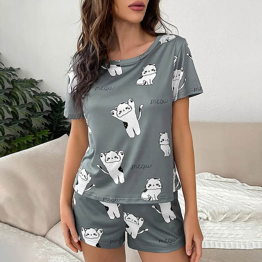 2 piece Pyjamas set women Night sleepwear and Loungewear