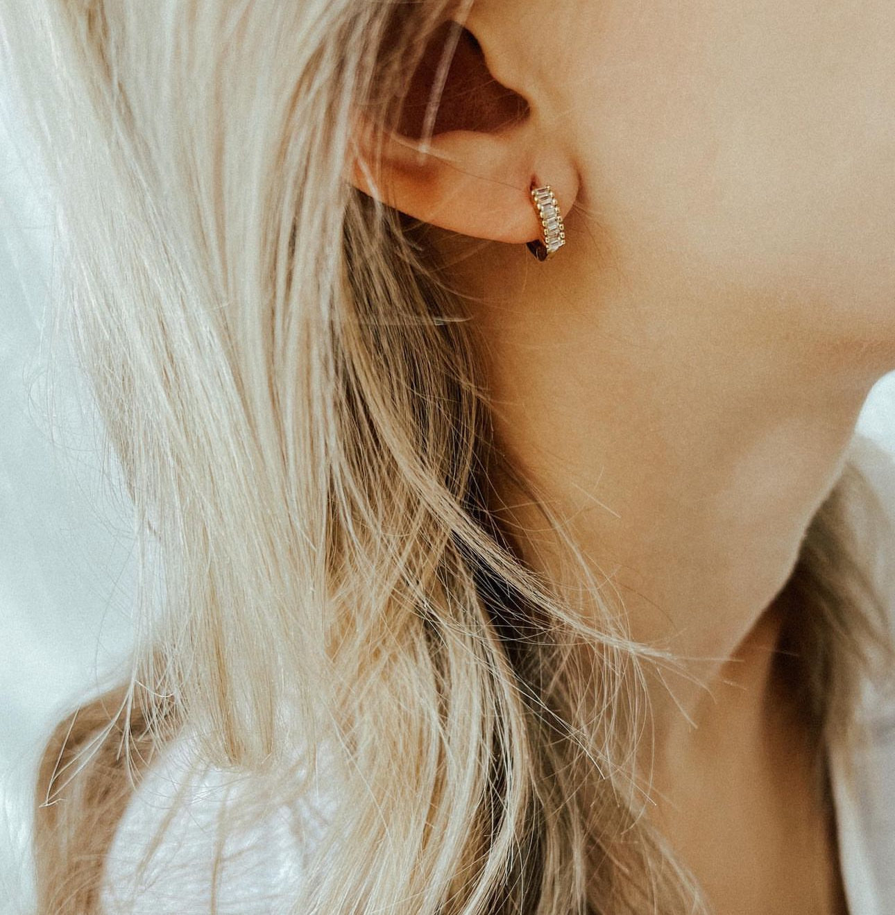 The Gracie CZ Huggie Earrings