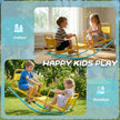 Qaba Teeter Totter Seesaw for Kids, 2 in 1 Metal Rocking Seesaw for Toddlers Age 3-8, Playground Equipment for Backyard