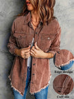 Denim Jacket – Retro Washed Casual Style for Women