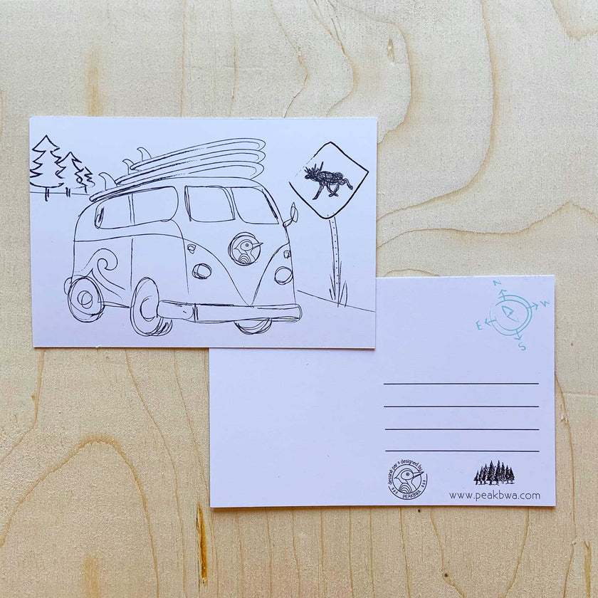 Cartes postales à colorier (paquet de 5)