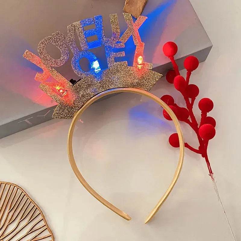 Christmas With Light Headband Snowflake Women's