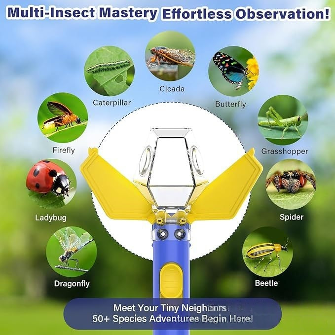 Kids Bug Catcher & Magnifying Glass Exploration Toy – STEM Insect Observer Box with Safe Release (Ages 3+)