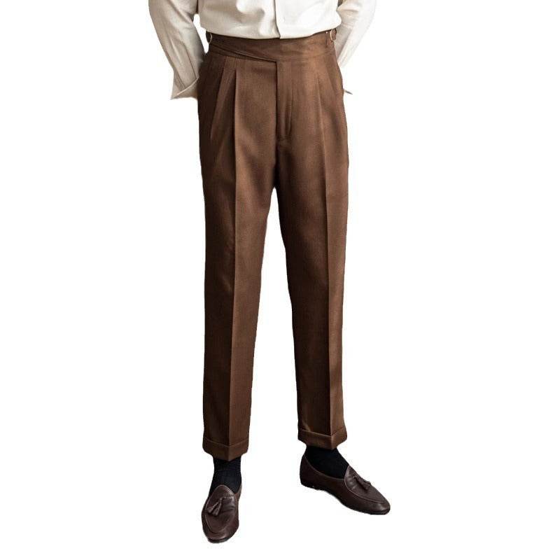 High Waist Straight leg British Business Office Work trouser for men