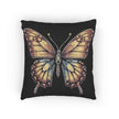 Golden Butterfly Woven Pillow | Tapestry Style Accent Cushion