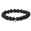 Lava Volcanic Stone Couple Magnetic Clasp Bracelet – 7 Stone Styles