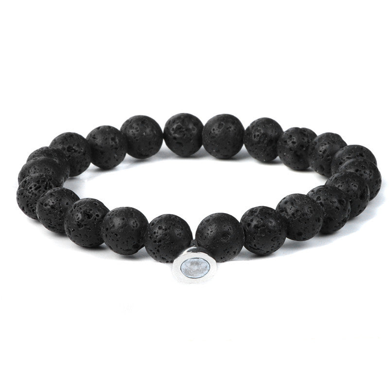 Lava Volcanic Stone Couple Magnetic Clasp Bracelet – 7 Stone Styles