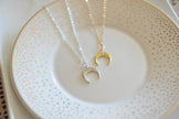 Opal Crescent Moon Necklace