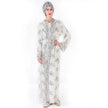 White Chiffon Sequin Embroidery Dubai  Abaya Kimono  Middle East ArabClothing