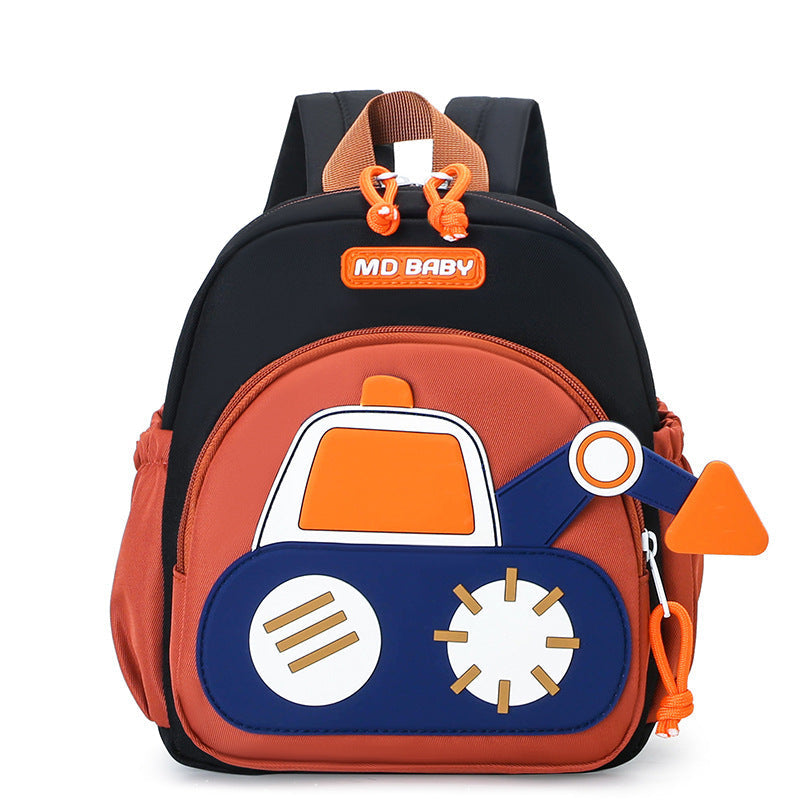 Kids Excavator Backpack – Cute Cartoon School Bag for Boys & Girls (4 Colours)
