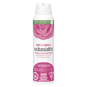 Schmidt's Naturals - Rose + Vanilla Spray Deodorant (91g)