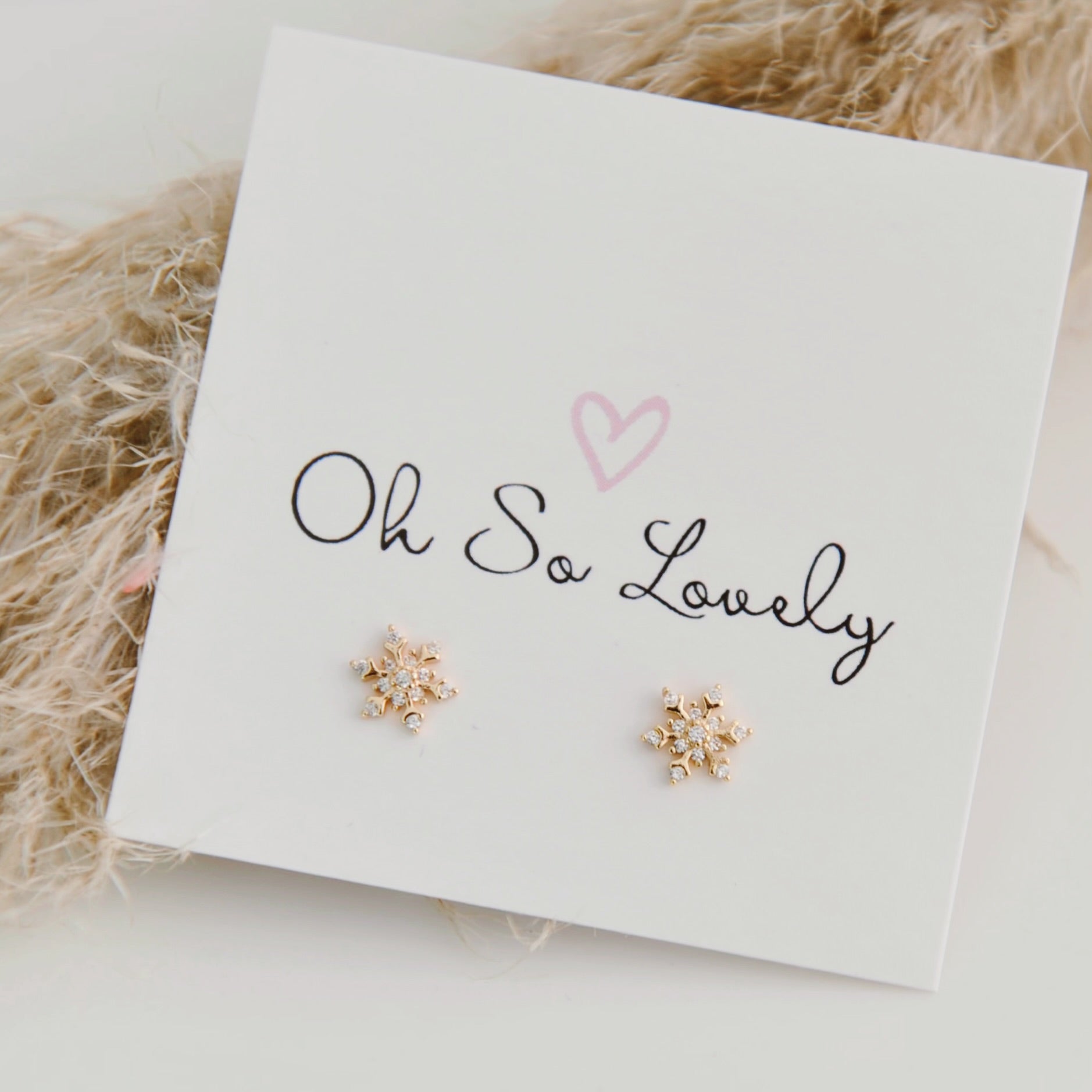 Winnie Crystal Snowflake Stud Earrings