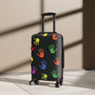 Colorful Handprint Carry-On Suitcase — Kids Travel Luggage with Rainbow Handprints