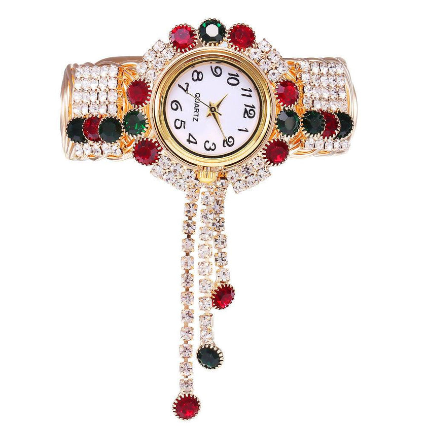 Ladies Fashion Rhinestone Bracelet Watch - Quartz