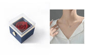 Fashion Acrylic Rotating  Valentine  Rose Jewelry gift  Box
