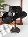 Summer Outdoor Ethnic Style Felt and Straw Cowboy Hat