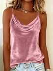 Women Solid Velour Camis Vest Women Tank Tops Female Summer Sexy Strap Basic Tops Slim Sleeveless