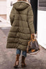 Classy Fleece lined Long Hooded Puffer Winter coat for women