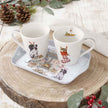 Royal Worcester - Ensemble tasse et plateau - Il n'y a pas de place comme chez soi