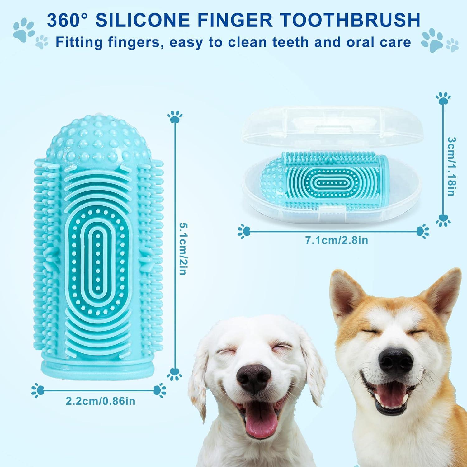 Silicone Pet Finger Toothbrush – Soft BPA-Free Dog & Cat Toothbrush for Teeth Cleaning & Gum Massage