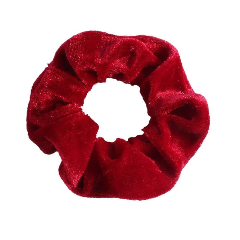 Women Knitted  Red Velvet Hair Scrunchies Hair Accesories