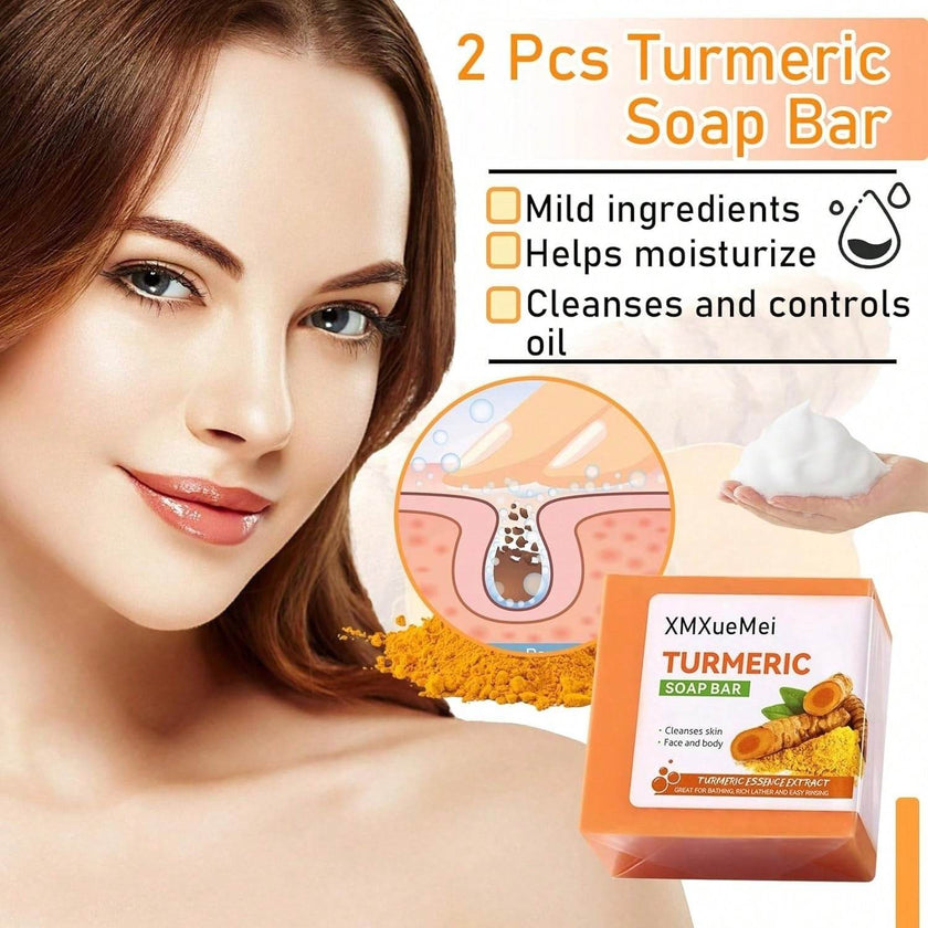 Body Face Brightening Turmeric Hyperpigmentation Bar Soap
