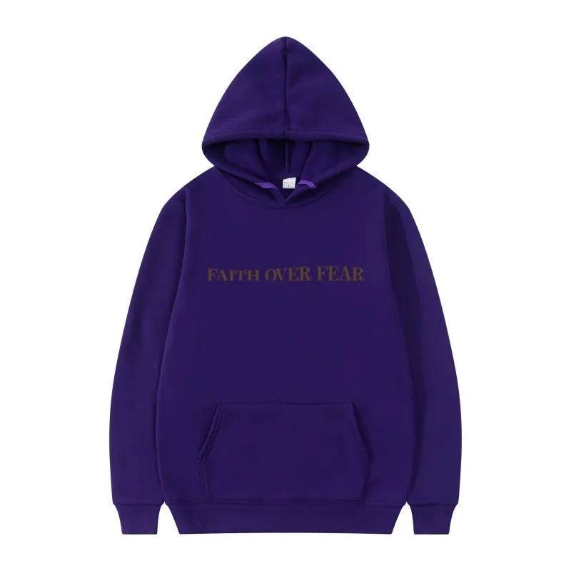 New Hoodie Faith Fear Men's And Women's Printed Sweatshirt