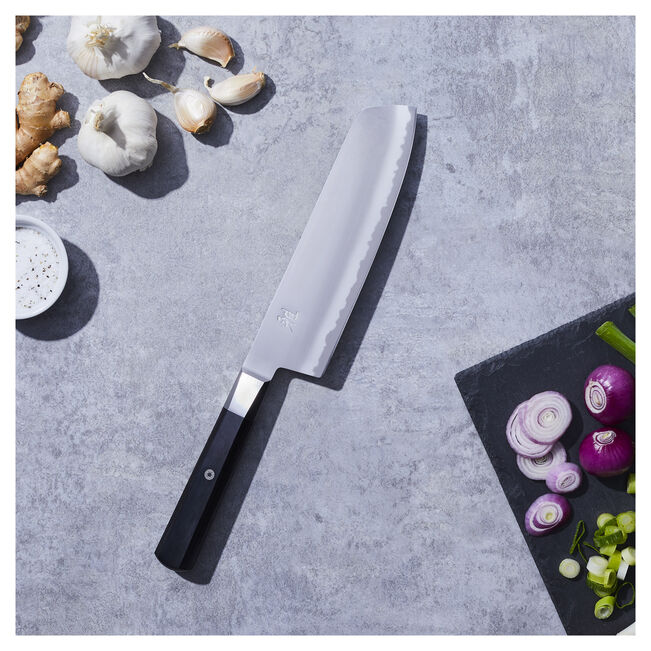MIYABI 4000 FC Couteau Nakiri 6,5 pouces – Manche noir