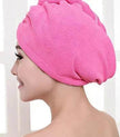 Women's Microfiber Hair Dryer Cap Absorbent Hair Towel.